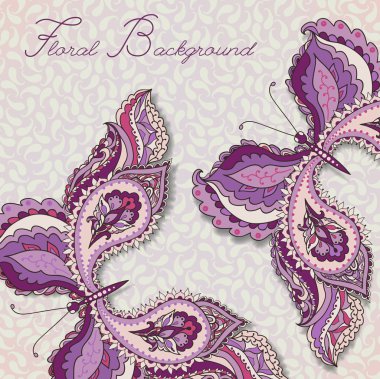 Dekoratif renkli kelebekler