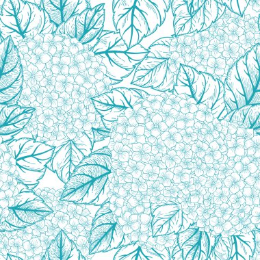 Ortanca çiçek deseni.