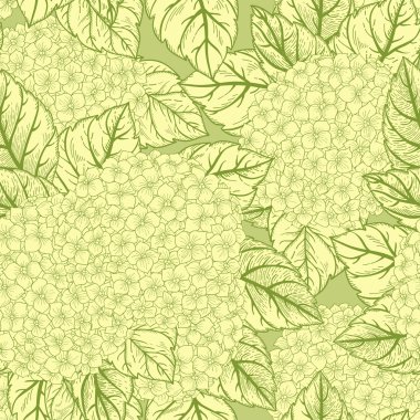 Çiçekler ortancaları desenle.