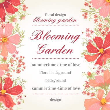 Renkli soyut çiçek