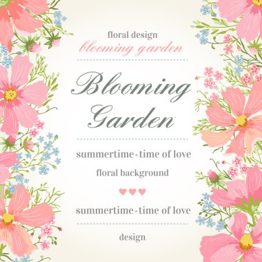 Renkli soyut çiçek