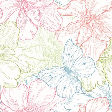 Çiçekler ve Kelebekler.