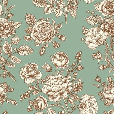 Güllerle kusursuz desen.