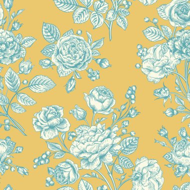 Güllerle kusursuz desen.