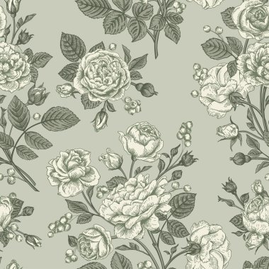 Güllerle kusursuz desen