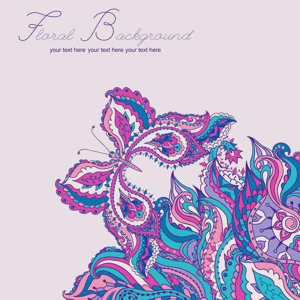 Paisley desen ve kelebek.