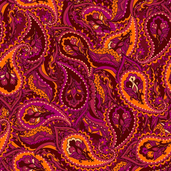 Modèle indien paisley sans couture . — Image vectorielle