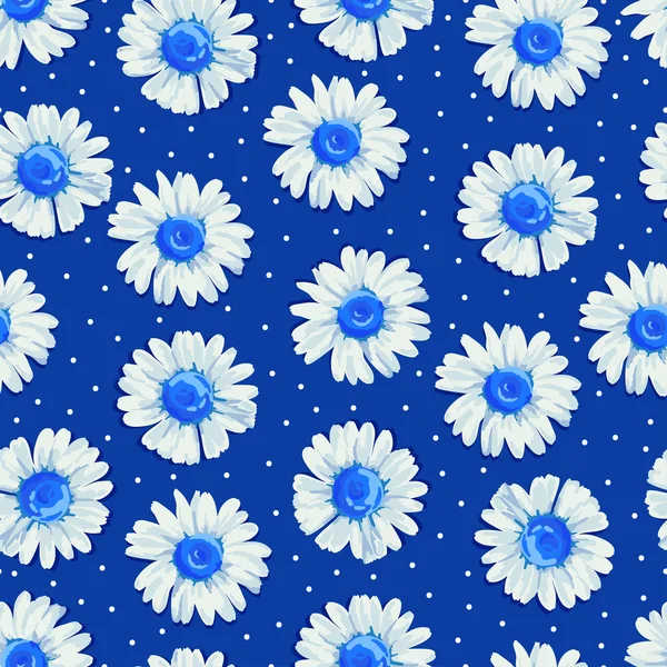 Fond avec des marguerites fleurs . — Image vectorielle