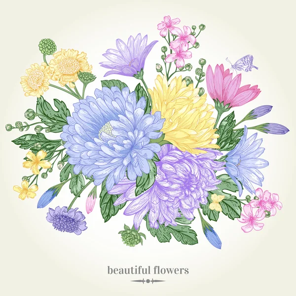 Bouquet of flowers — Stock Vector