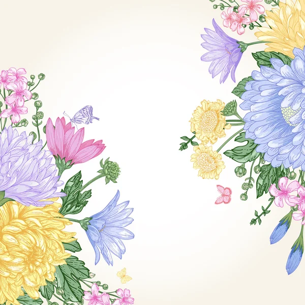 Bouquets de fleurs — Image vectorielle