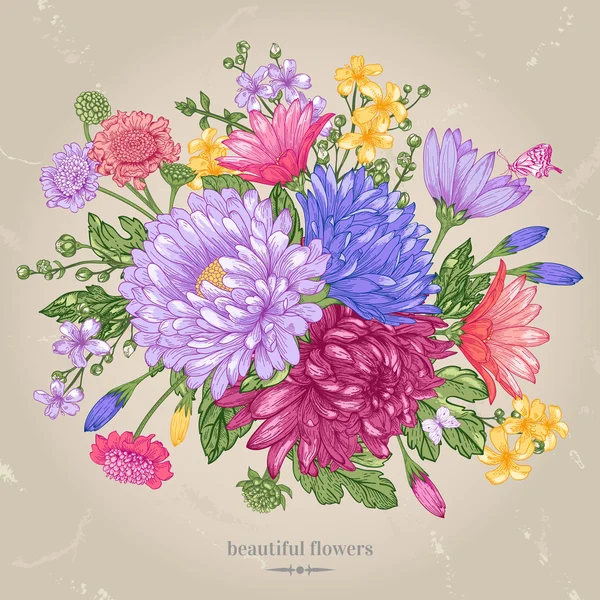 Bouquet of flowers — Stock Vector