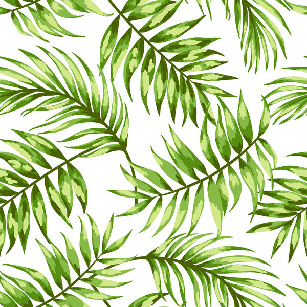 Pattern with tropical leaves