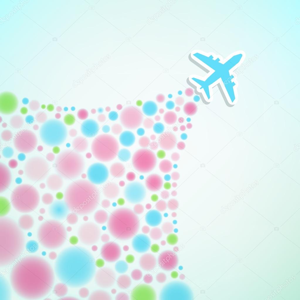 Background with airplane