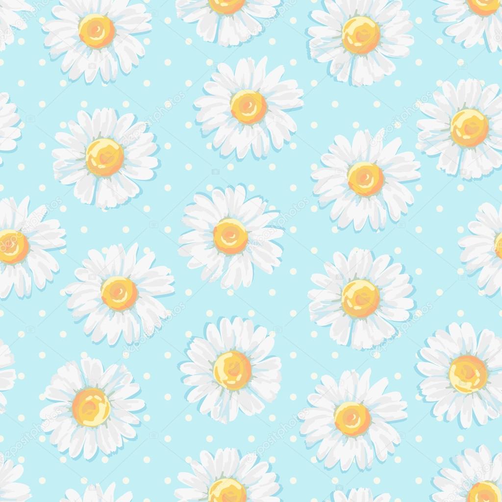 Background with daisies flowers.