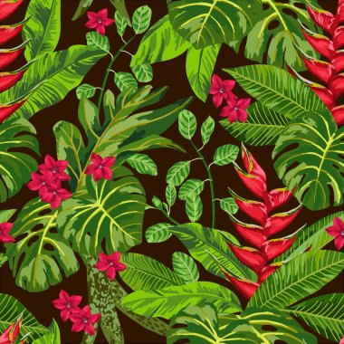 Seamless exotic pattern. clipart