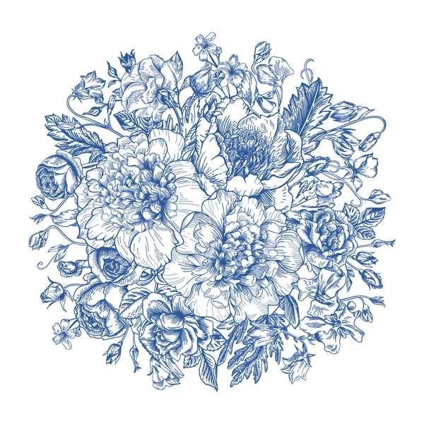 Bouquet de fleurs d'été . — Image vectorielle