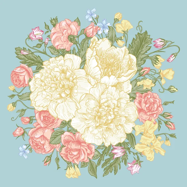 Ramo de flores de verano . — Vector de stock