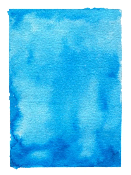 Синій ізольований акварельний фон — стокове фото