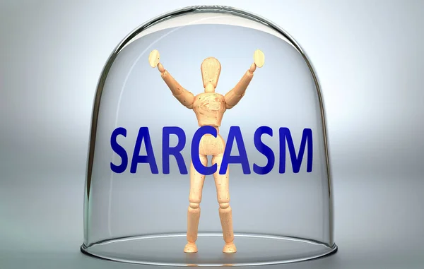 Sarcasmo Puede Separar Una Persona Del Mundo Encerrar Aislamiento Invisible — Foto de Stock