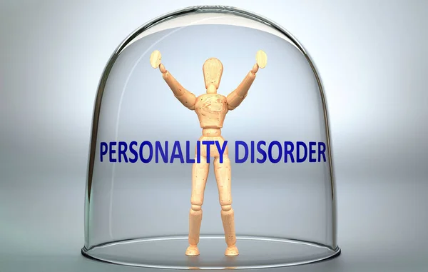Personality Disorder Can Separate Person World Lock Isolation Limits Pictured — Stock Photo, Image
