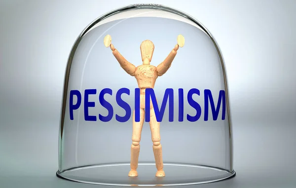 Pessimismo Può Separare Una Persona Dal Mondo Rinchiudere Isolamento Invisibile — Foto Stock