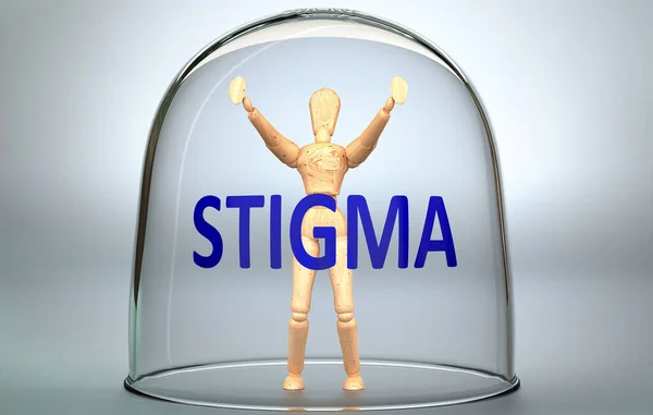 Stigma Kan Een Persoon Van Wereld Scheiden Een Onzichtbaar Isolement — Stockfoto