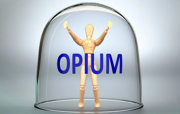 Opio Puede Separar Una Persona Del Mundo Encerrar Aislamiento Invisible —  Fotos de Stock