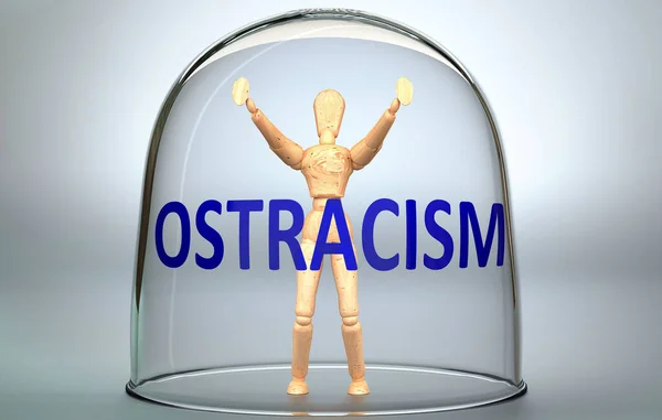 Ostracismo Puede Separar Una Persona Del Mundo Encerrar Aislamiento Invisible —  Fotos de Stock