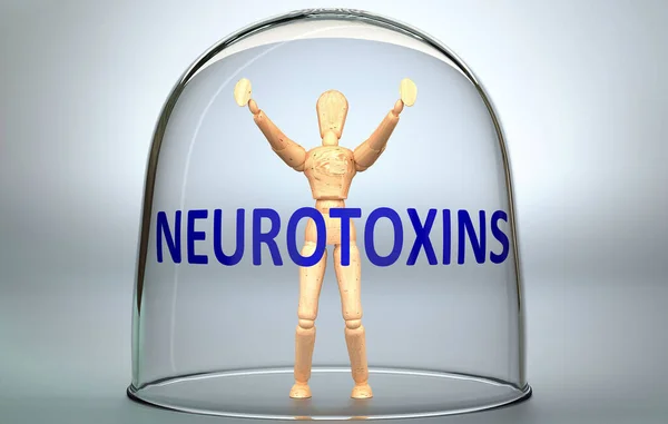 Neurotoxins Can Separate Person World Lock Isolation Limits Pictured Human — Stock Photo, Image