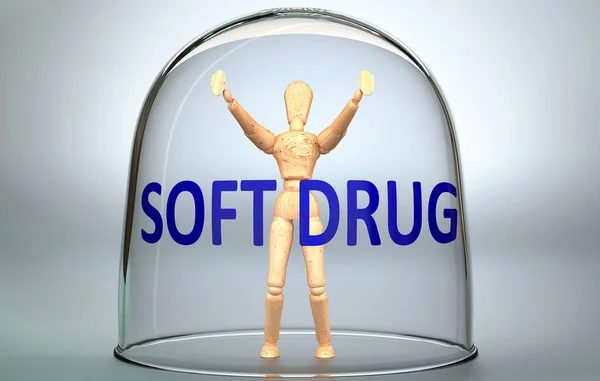Soft Drug Kan Een Persoon Scheiden Van Wereld Vergrendelen Een — Stockfoto