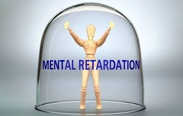 Mental Retardation Can Separate Person World Lock Isolation Limits Pictured — Stock Photo, Image