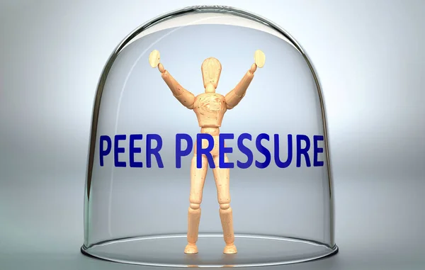 Peer Pressure Can Separate Person World Lock Isolation Limits Pictured — Stock Photo, Image