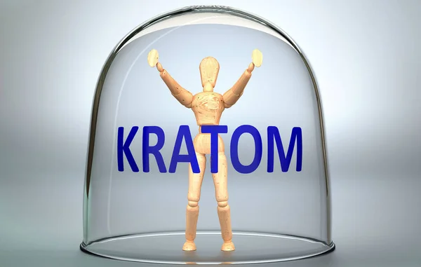 Kratom Puede Separar Una Persona Del Mundo Encerrar Aislamiento Invisible — Foto de Stock