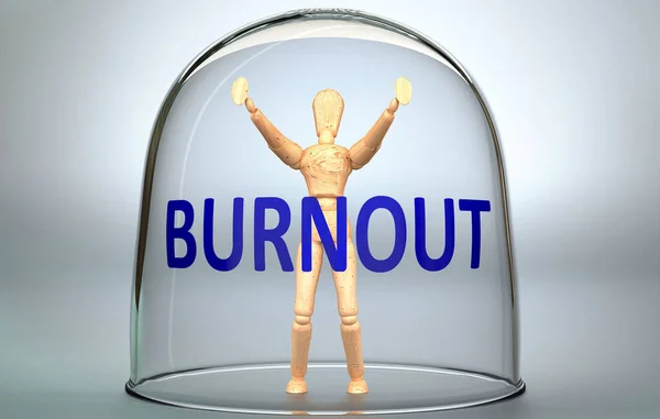 Burnout Puede Separar Una Persona Del Mundo Encerrar Aislamiento Invisible — Foto de Stock