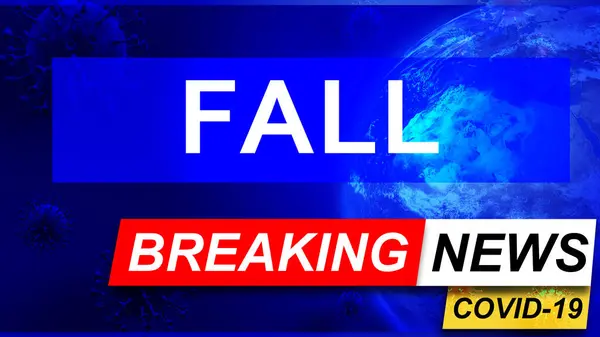 Covid Fall Flaş Haberleri Corona Salgını Düşüşü Ile Ilgili Haberlerle — Stok fotoğraf