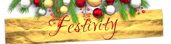 Festlighet Och Vit Julkort Med Ljus Bakgrund Gyllene Presentförpackning Papper — Stockfoto