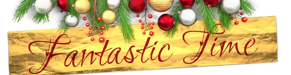 Fantastique Temps Carte Noël Blanche Avec Fond Clair Papier Emballage — Photo