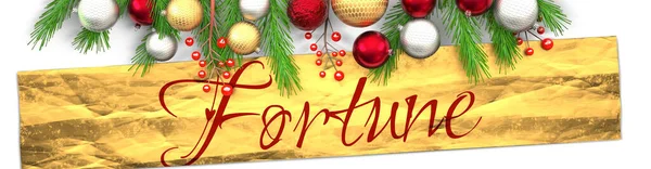 Glückliche Und Weiße Weihnachtskarte Mit Hellem Hintergrund Goldenem Geschenkpapier Weihnachtsschmuck — Stockfoto