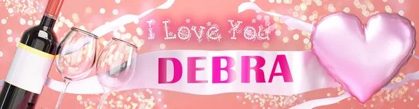 Love You Debra Wedding Valentine Just Say Love You Celebration — стоковое фото