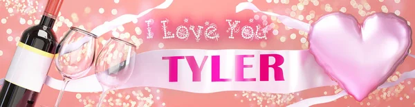Amo Tyler Casamento Valentim Apenas Para Dizer Que Amo Cartão — Fotografia de Stock