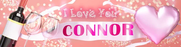 Love You Connor Wedding Valentine Just Say Love You Celebration — 스톡 사진