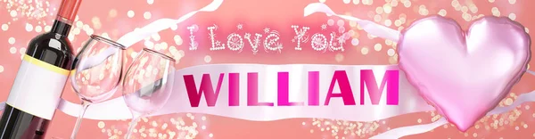 Szeretlek William Esküvő Valentin Napi Vagy Csak Azt Mondani Szeretlek — Stock Fotó