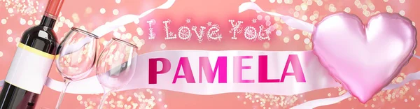 Szeretlek Pamela Esküvő Valentin Nap Vagy Csak Azt Mondani Szeretlek — Stock Fotó