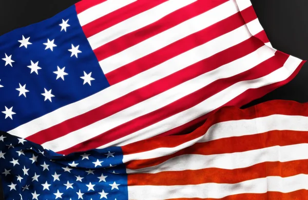 Bandiera Hopkinson Insieme Una Bandiera Degli Stati Uniti America Come — Foto Stock
