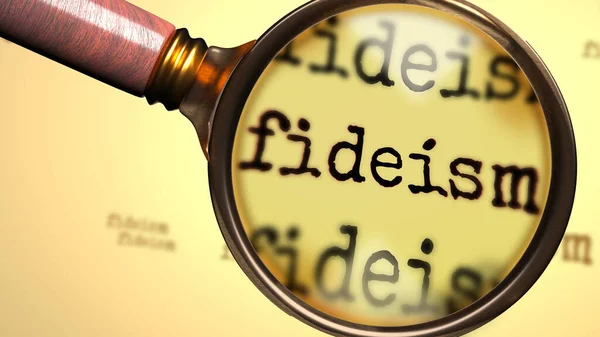 Fideism Fideism 돋보기는 Fideism Fideism 관련된 — 스톡 사진