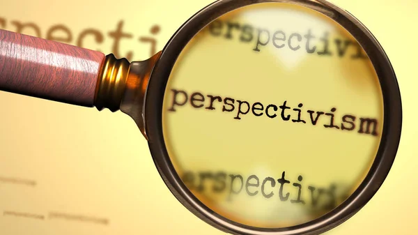 Perspectivism 돋보기 Perspectivism Perspectivism 삽화와 관련된 해답을 — 스톡 사진