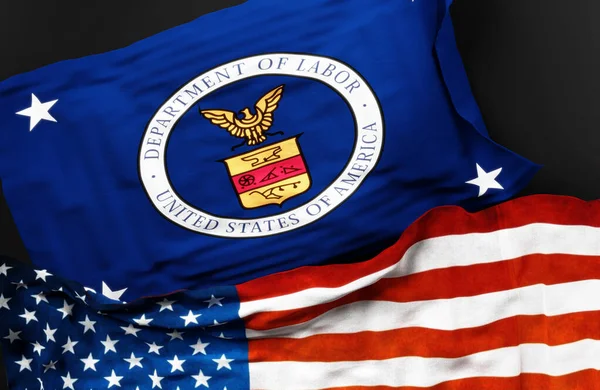 Bandiera Del Segretario Del Lavoro Degli Stati Uniti America Insieme — Foto Stock
