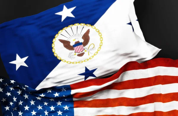 Bandiera Del Capo Delle Operazioni Navali Degli Stati Uniti America — Foto Stock