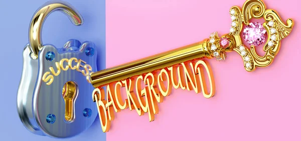 Başarının anahtarı arka planda, işte, işte, ailede ya da hayatta kazanmak için geçmişe odaklanmanız gerekir, zaferlere giden kapıları açar ve gerçekten istediğinizi elde edersiniz, 3D illüstrasyon