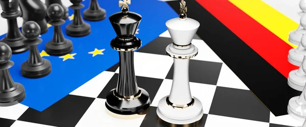 Europa Und Deutschland Konflikt Konflikt Krise Und Debatte Zwischen Diesen — Stockfoto